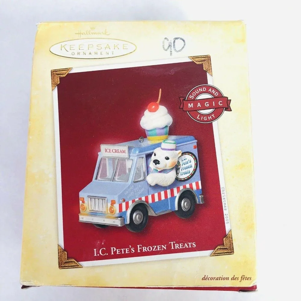 Hallmark Keepsake Ornament IC Petes‎ Frozen Treat Sound & Light Magic 2005 Video